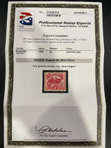 US stamp scott# 629 White Plains mint NH OG MNH PSE cert Graded Superb 98 $165