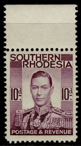 SOUTHERN RHODESIA GVI SG47, 10d purple, NH MINT.