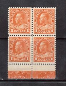 Canada #122 VF Mint Lathework D Block