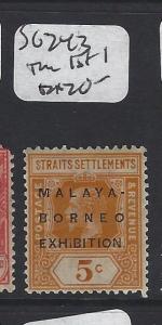 MALAYA  STRAITS SETTLEMENTS  (PP1905B)  KGV MBE 5C  SG 243  THIN 1ST I  MOG