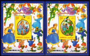 Somalia 2002 Pinocchio & Snow White-Peter Pan & Alicia in Wonderland 2 S/S MNH