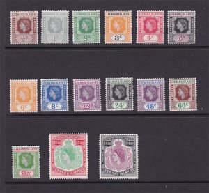 Leeward Islands 1954 Queen c 133-147 set MLH