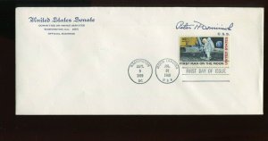 C76 1st Man on the Moon FDC Senator Peter Dominick Free Frank Cachet (916 x)