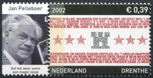 Netherlands Sc#1119 MNH, 39c gray blk, red & blk, Dutch Provinces (2002)