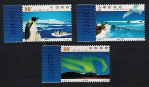 China Penguin Sheathbill Bird Antarctica Control Numbers 2002 MNH SG#4736-4738