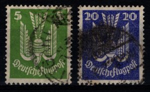 Germany 1924 Airmail, single color, 5pf & 20pf [Used]