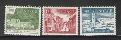 Norway Sc 651-3 1975 Architectural Heritage stamps mint NH