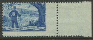 #1024 FUTURE FARMERS OF AMERICA WITH MISPERF ERROR NO 3¢ BL7887