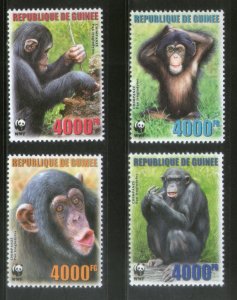 Guinea 2006 WWF Chimpanzee Monkey Wildlife Animal Fauna MNH # 383