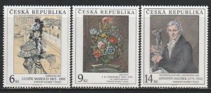 1995 Czech Rep - Sc 2973-5 - MNH VF - 3 single - Paintings