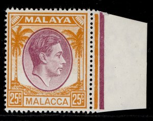MALAYSIA - Malacca GVI SG12, 25c purple & orange, NH MINT.