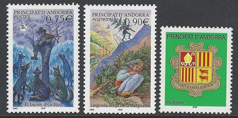 Andorra French 2003 Coat of Arms Legend VF MNH (577-9)