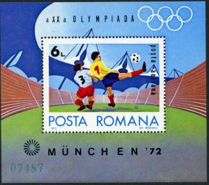 Romania 1972 MNH Stamps Souvenir Sheet Scott C187 Sport Olympic Games Football