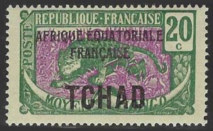 Chad #28 (1924), MH single, cat. $0.80