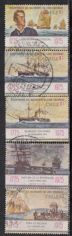 Chile  #485-489Used 