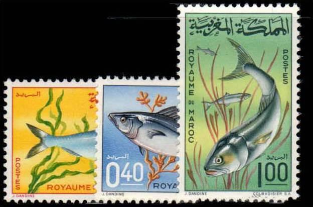 MOROCCO 1967 FISHES MNH**