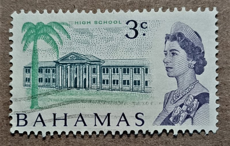 Bahamas #254 3c High School & Queen Elizabeth II USED (1967)