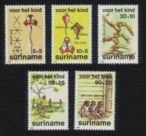 Suriname Kite Cricket Child Welfare 5v 1984 MNH SG#1208-1212