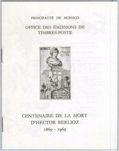 65476 - MONACO  - Postal History - Information LEAFLET - MUSIC Berlioz 1969