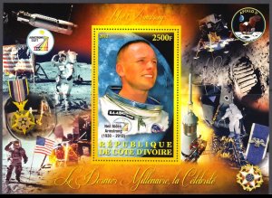 IVORY COAST 2012 SPACE ARMSTRONG APOLLO [#1273]