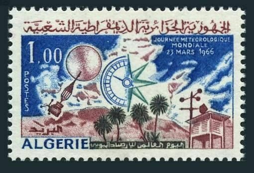 Algeria 351,MNH.Michel 451. World Meteorological Day,1966.