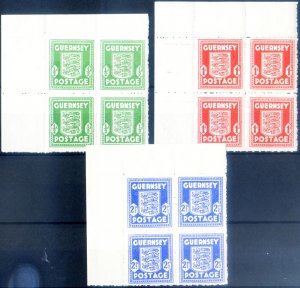 German occupation 1941-1944, Sheet corner blocks.