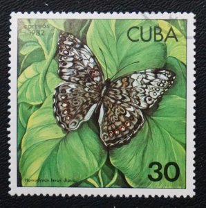 CUBA Sc# 2482  BUTTERFLIES  butterfly  30c 1982  used cto