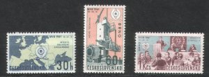 Czechoslovakia 1961 Scott #1060-1062 MNH