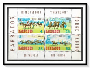 Barbados #315a Horse Racing Souvenir Sheet MNH