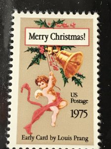 Scott #1580 Christmas Card - Louis Prang 10c - 1975 MNH Single-US