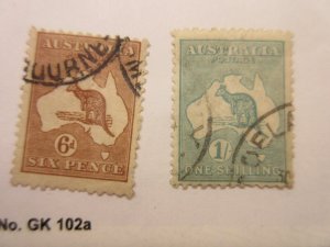 AUSTRALIA  Scott  49, 51 USED Cat $10.75