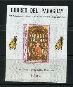 Paraguay 1966 Mi Block 90 MNH Imperf Art 7311