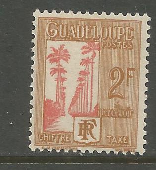 GUADELOUPE, J36, H,  PALM TREE RED