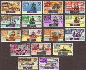 Virgin Islands #206-22 MH complete ships