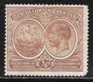 Bermuda 55: 0.25d Seal of the Colony and King George V, MHR, F-VF