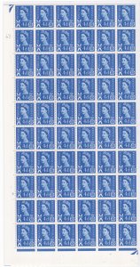 Sg XS12 4d Scotland 2 x 9.5mm Violet Cyl 2 Dot perf A(E/I) U/M 1/4 sheet