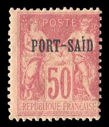 French Colonies, French Offices in Egypt - Port Said #12a Cat$100, 1899-1900 ...