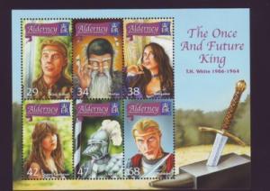Alderney Sc 268a 2006 King Arthur stamp sheet mint NH