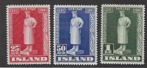 Iceland SC#237-239 MNH F-VF...fill a great spot!!