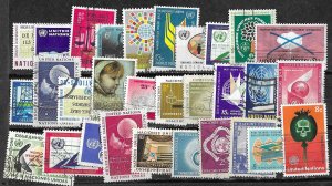 UN-NY Assortment VF Used - 30 different    (1)    Mint NH