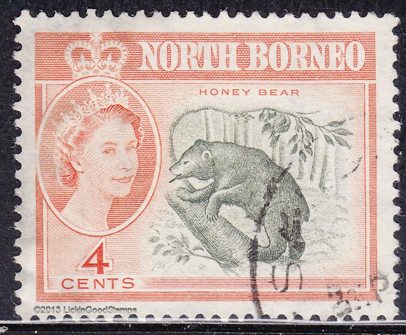 North Borneo 281 USED 1961 Honey Bear