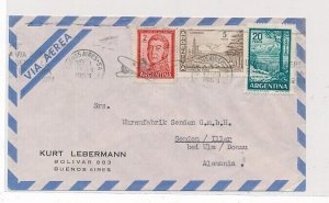 D029952 Argentina 1963 Airmail Cover Buenos Aires - Senden Iller Germany