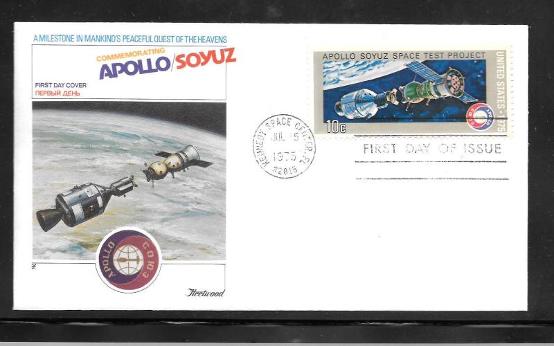 #1569 FLEETWOOD FDC 1975 APOLLO - SOYUZ.  (my3633)