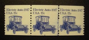 Scott 1906, 17c Electric Auto, PNC3#4, MNH Transportation Coil Beauty