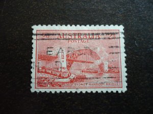 Stamps - Australia - Scott# 130 - Used Part Set of 1 Stamp