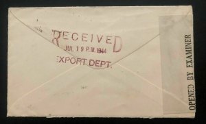 1944 Nairobi Uganda KUT Petrol Station Censored Cover To Akron OH USA