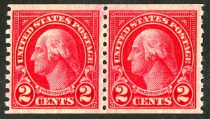 U.S. #599 MINT PAIR OG NH
