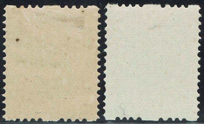 NETHERLANDS 1924 QUEEN 20C AND 30C NO WMK INTERRUPTED PERFS 2 SIDES