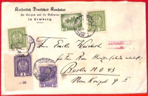 aa1900 - UKRAINE Austria - POSTAL HISTORY - Censored COVER from LEMBERG Lvov-