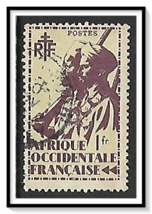 French West Africa #24 Colonial Soldier Used